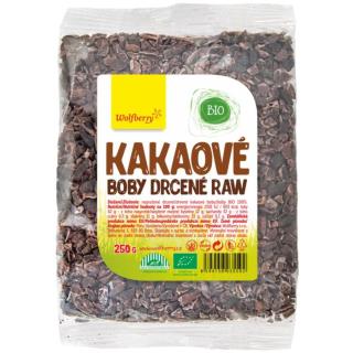 Wolfberry Kakaové boby drcené BIO kakaové boby v BIO kvalitě 250 g