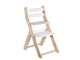 WOOD PARTNER Rostoucí židle pro školáky SANDY přírodní Zvolte barvu: Bílá