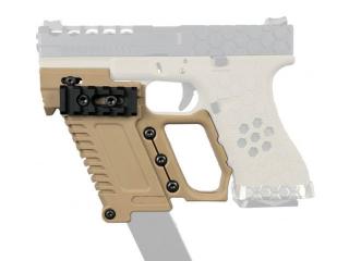 Wosport Taktický KIT GB-37 s RIS pro náhradní zásobník pro Glock 17/18/19 - TAN