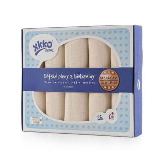 XKKO Dětské pleny z biobavlny Organic 80x80 - Staré časy Natural