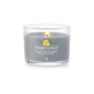 Yankee Candle Votivní svíčka ve skle Black Tea & Lemon 37 g