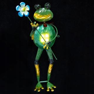 Žába Venkovní Dekor Skleněná zvířata Solární zahrada
