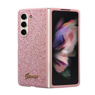 Zadní kryt Guess PC/TPU Glitter Flakes Metal Logo pro Samsung Z Fold5, růžová