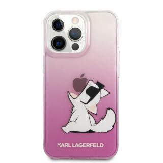 Zadní kryt Karl Lagerfeld PC/TPU Choupette Eat KLHCP13LCFNRCPI pro Apple iPhone 13 Pro, růžová