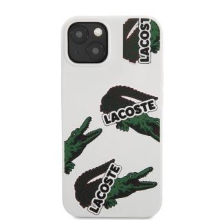 Zadní kryt Lacoste Liquid Silicone Allover Pattern pro Apple iPhone 13, white