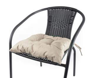 Zahradní prošívaný sedák na židli TRENTO smetanová 40x40 cm Mybesthome