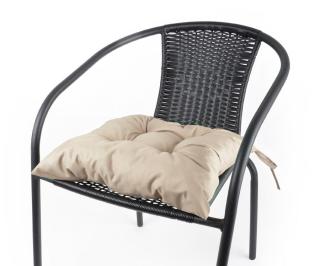 Zahradní prošívaný sedák na židli TRENTO světle béžová 42x42 cm Mybesthome