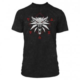 Zaklínač černé tričko Witcher 3 Wolf Signs Premium vel. M
