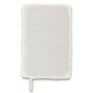 Zápisník Moleskine Faux Fur - tvrdé desky XS, čistý, bílý