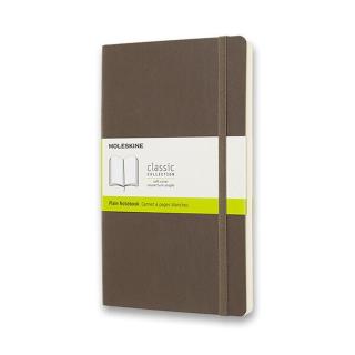 Zápisník Moleskine - měkké desky L, čistý, khaki