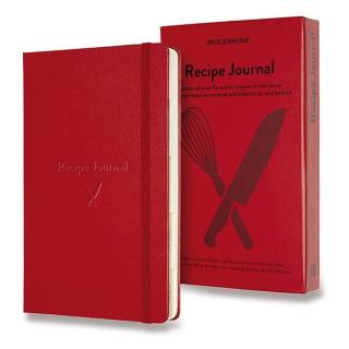Zápisník Moleskine Passion Recipe Journal - tvrdé desky L, červený