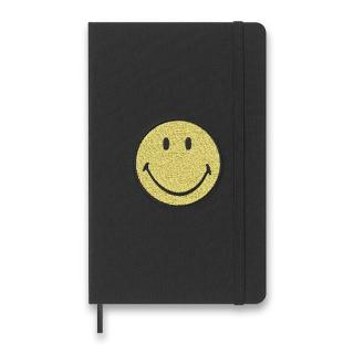 Zápisník  Moleskine SMILEY - tvrdé desky L, linkovaný, černý