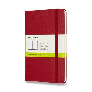 Zápisník Moleskine - tvrdé desky M, čistý, červený