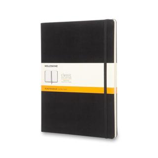 Zápisník Moleskine - tvrdé desky XL, linkovaný, černý