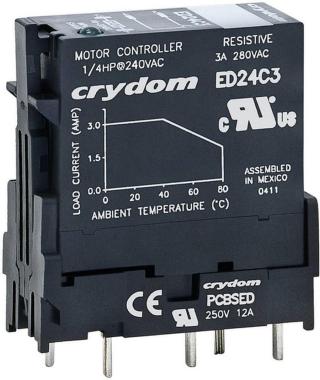 Zásuvné polovodičové relé Crydom, ED24D3R, 3 A