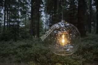 Závěsné svítidlo Element Easy Space Sphere Natural | tmavý dub, černá patice, foukané sklo čiré - YOURDESIGN