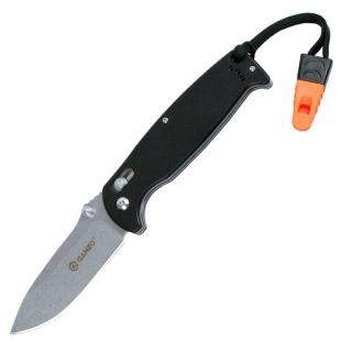 Zavírací nůž G7412 Ganzo® – Stříbrná čepel – Satin, Černá