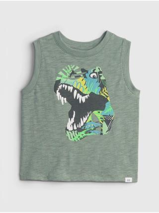 Zelené klučičí dětské tílko graphic tank top GAP