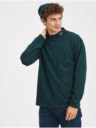 Zelené pánské tričko Bavlněné logo mock GAP