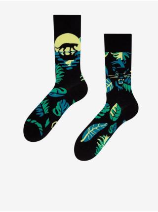 Zeleno-černé unisex veselé ponožky Dedoles Noční panter