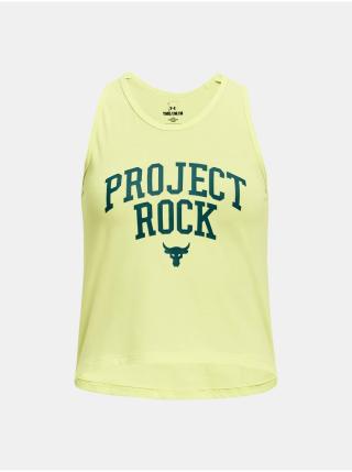 Žluté holčičí tílko Under Armour Project Rock Girls Graphic Tank