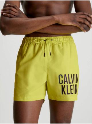 Žluté pánské plavky Calvin Klein Underwear Intense Power-Medium Drawstring