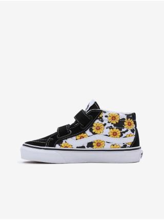 Žluto-černé holčičí kotníkové tenisky se semišovými detaily  VANS SK8-Mid Reissue