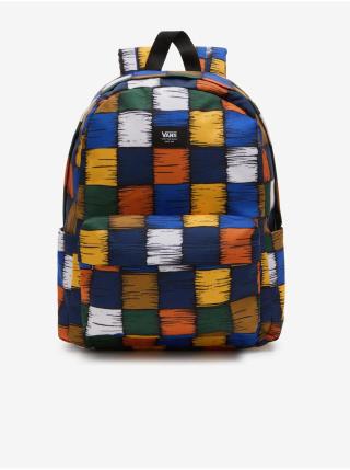 Žluto-modrý kostkovaný batoh VANS Old Skool H2O Backpack