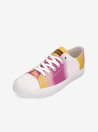 Žluto-růžové dámské boty ALPINE PRO VALERA