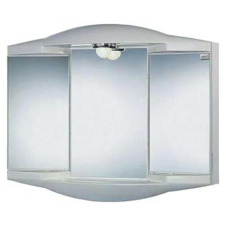 Zrcadlová skříňka Sieper Chico GL 62 x 52.6 cm s osvětlením / plast / stříbrná
