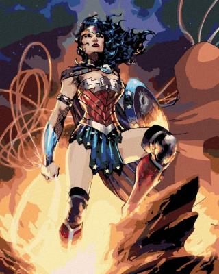 Zuty Malování podle čísel Wonder woman na skále